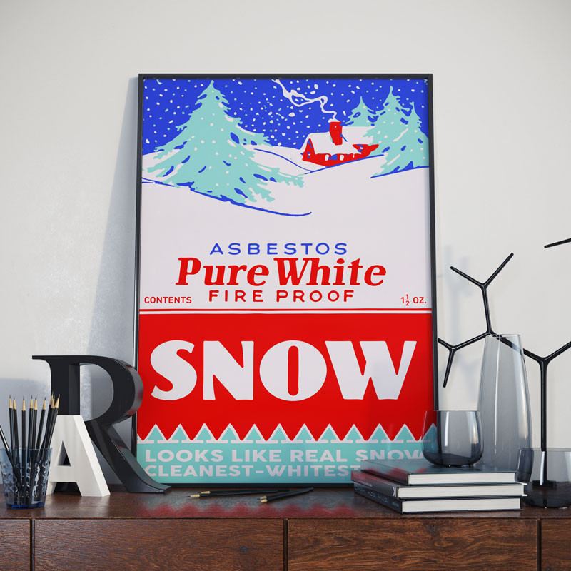 poster featuring "Pure White Snow", vintage