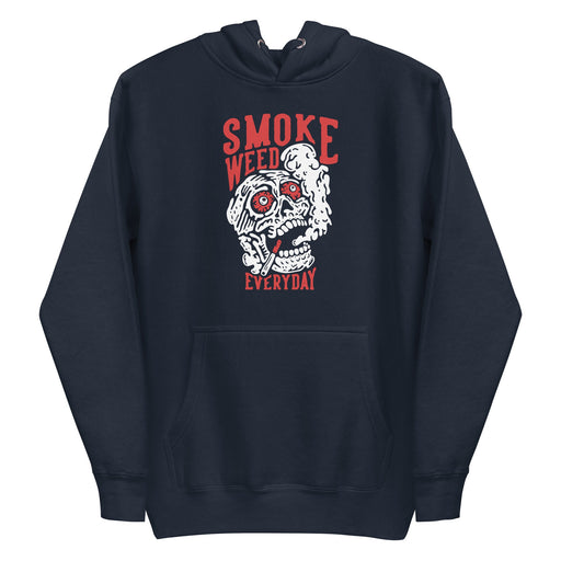 Smoke Weed Everyday Hoodie - Edgy Skull & Joint Design