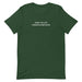 sorry im late i smoked some weed text on forest green t-shirt