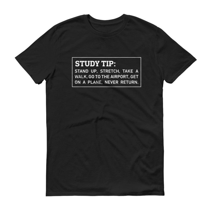 t-shirt with "Study Tip" design, funny