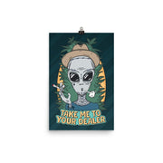 poster featuring "Take Me To Your Dealer", weed