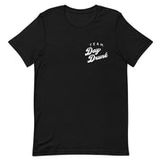 t-shirt with "Team Day Drunk" design, alcohol