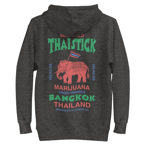 siam gold thai stick bangkok thailand - dark heather gray - stoner hoodie