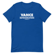 t-shirt with "Vance Refrigeration" design, movies and tv