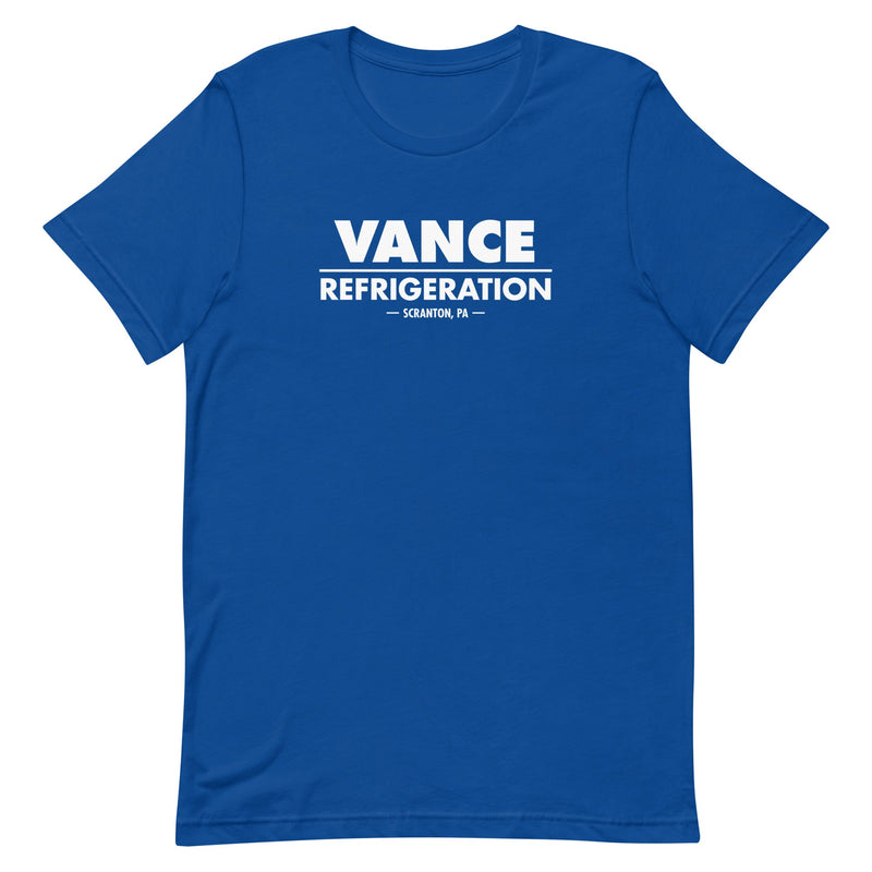 t-shirt with "Vance Refrigeration" design, movies and tv