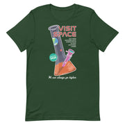 visit space - stoner marijuana shirts - forest green