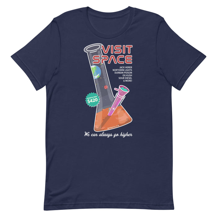 visit space - stoner weed shirts - navy