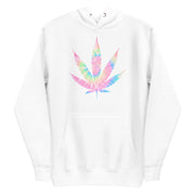 hoodie with "Weed Leaf Tie-Dye" design, weed