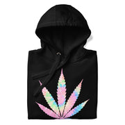 hoodie with "Weed Leaf Tie-Dye" design, weed