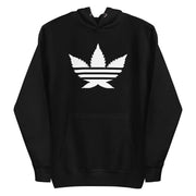 black weedidas streetwear stoner hoodie