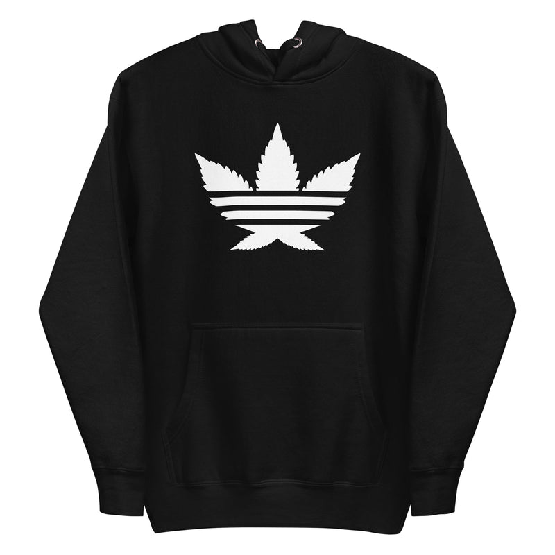black weedidas streetwear stoner hoodie