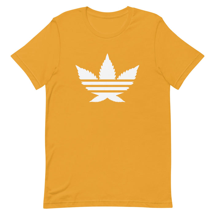 weedidas mustard stoner t-shirt