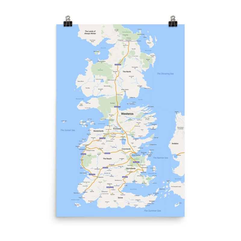poster featuring "Westeros", maps, movies and tv