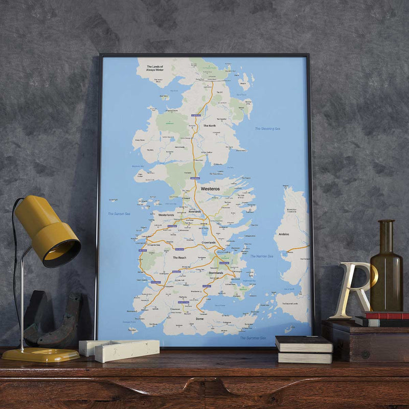 poster featuring "Westeros", maps, movies and tv