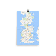 poster featuring "Westeros", maps, movies and tv
