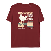 t-shirt with "Woodstock 69" design, hippie