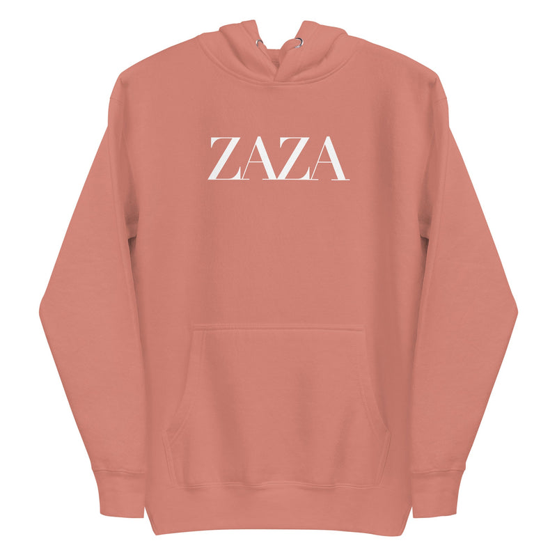 hoodie with "Zaza" design, parody, weed