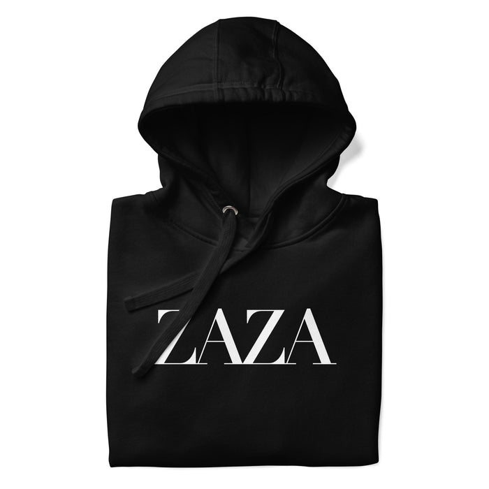 Zaza - Folded Black Hoodie - Weed Slang Zara Parody logo